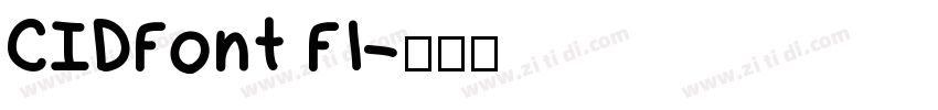 CIDFont Fl字体转换